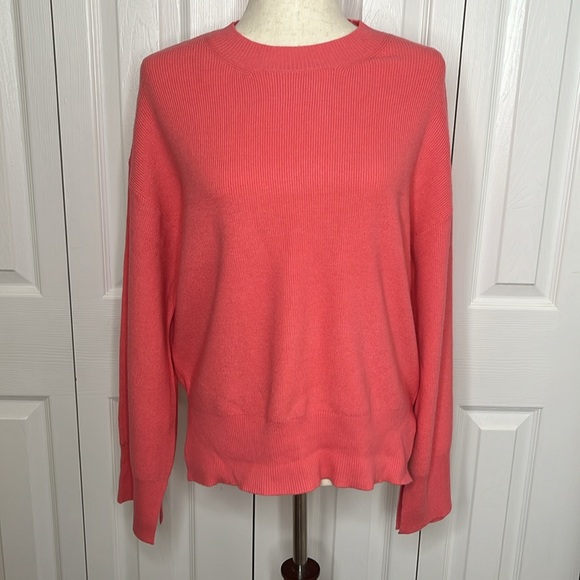 AND NOW THIS STRIPED CREWNECK SPLIT CUFF SWEATER, NWT - Picture 2 of 9